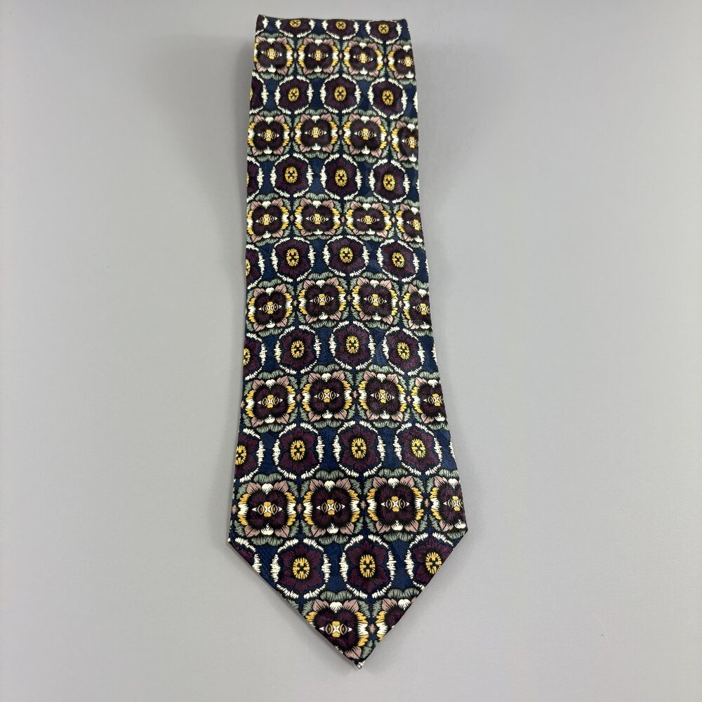 Ron Chereskin Black / Brown Floral Men's Extra Long Tie 4" x 63"